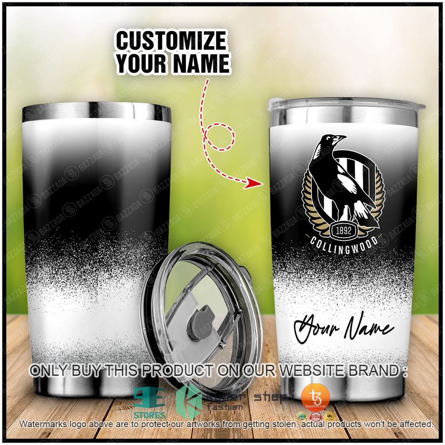 personalized collingwood magpies tumbler 1 3111