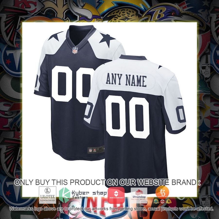 personalized dallas cowboys nike alternate navy football jersey 1 99481
