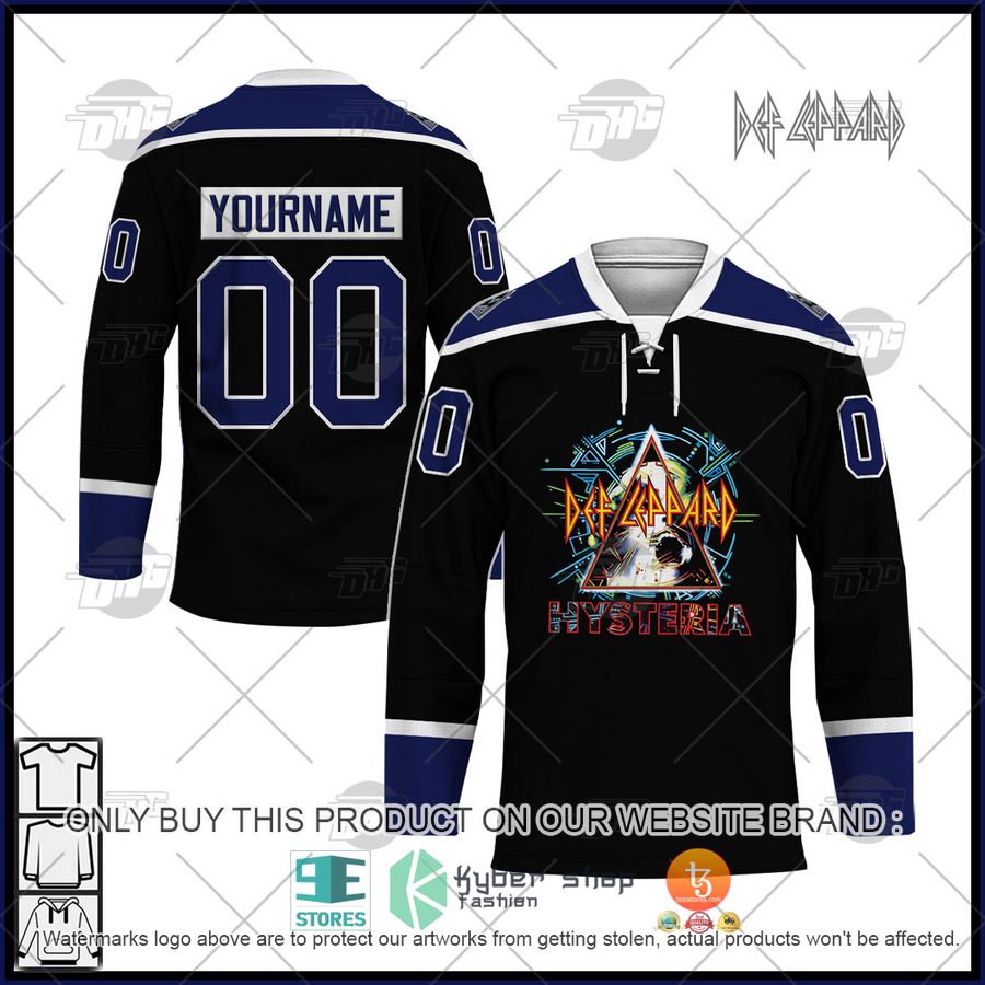 NEW Def Leppard Hysteria Custom Name Hockey Jersey 6 personalized def leppard hysteria hockey jersey 1 24388