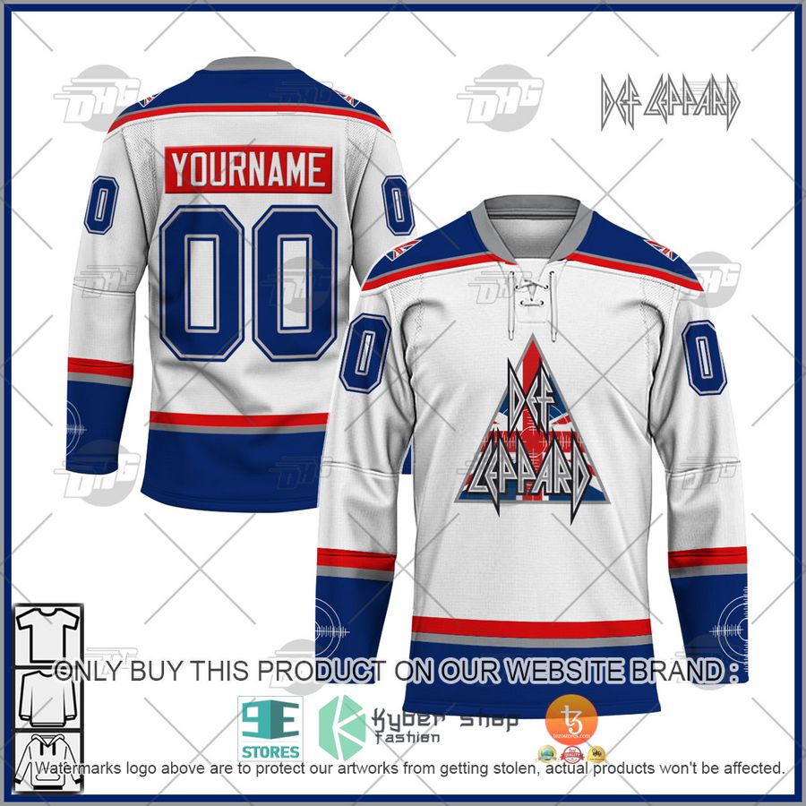 NEW Def Leppard Triangle Flag Custom Name Hockey Jersey 1 personalized def leppard triangle flag hockey jersey 1 57885