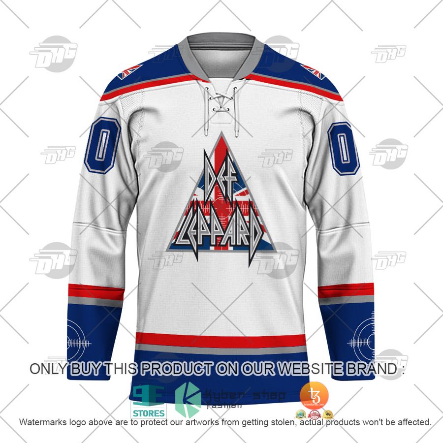 NEW Def Leppard Triangle Flag Custom Name Hockey Jersey 2 personalized def leppard triangle flag hockey jersey 2 30536