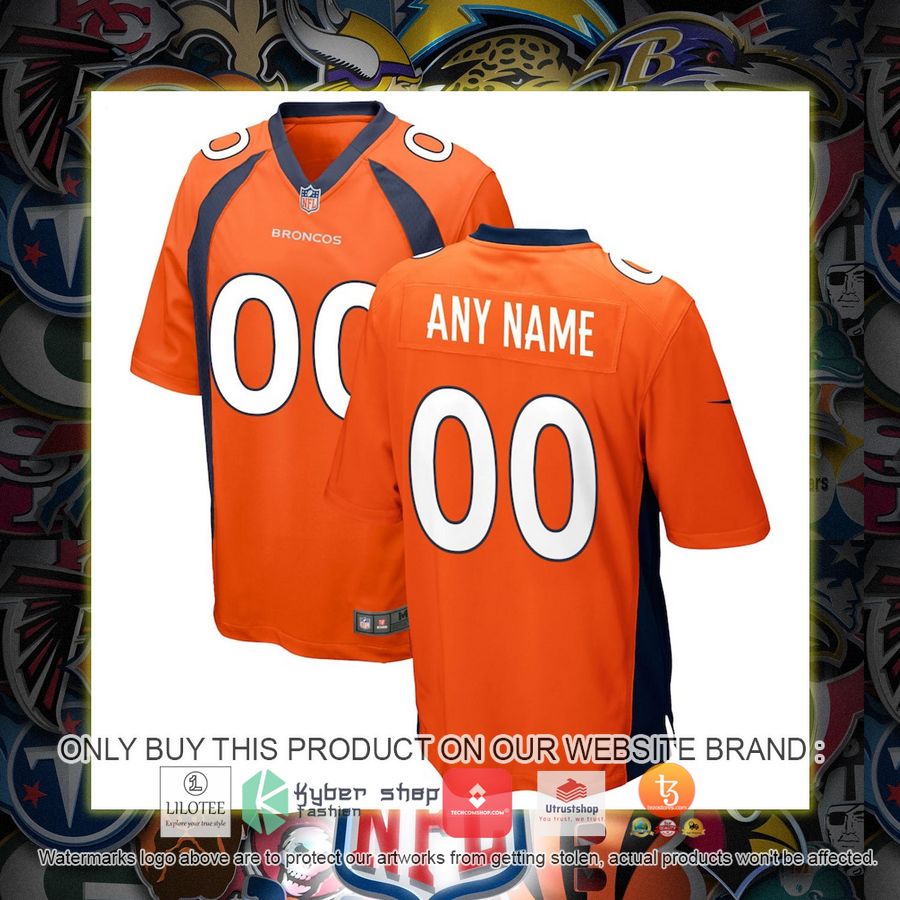 HOT Denver Broncos Nike Orange Personalized Football Jersey 4 personalized denver broncos nike orange football jersey 1 36376
