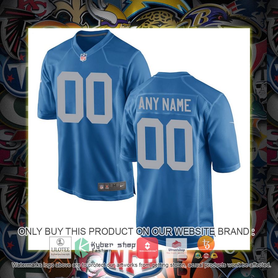 HOT Detroit Lions Nike Throwback Blue Personalized Football Jersey 4 personalized detroit lions nike throwback blue football jersey 1 97754