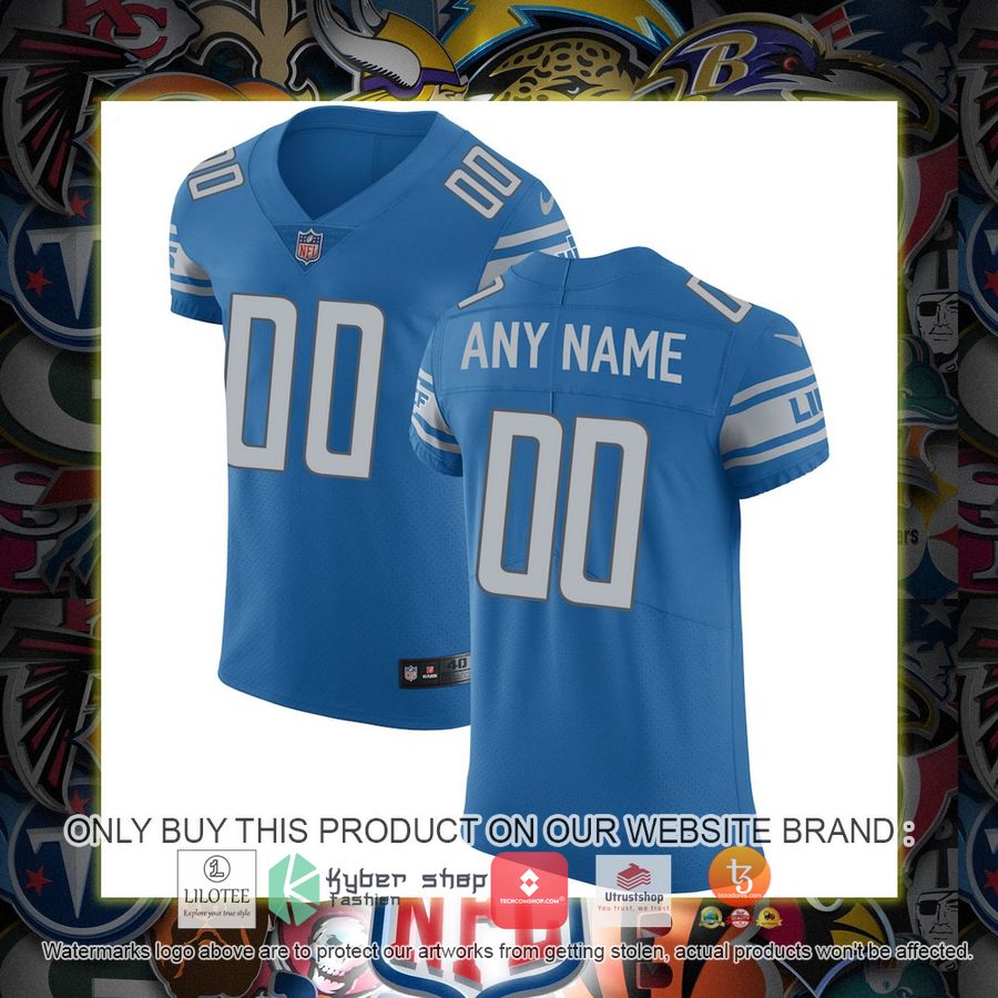 personalized detroit lions nike vapor untouchable elite blue football jersey 1 52738