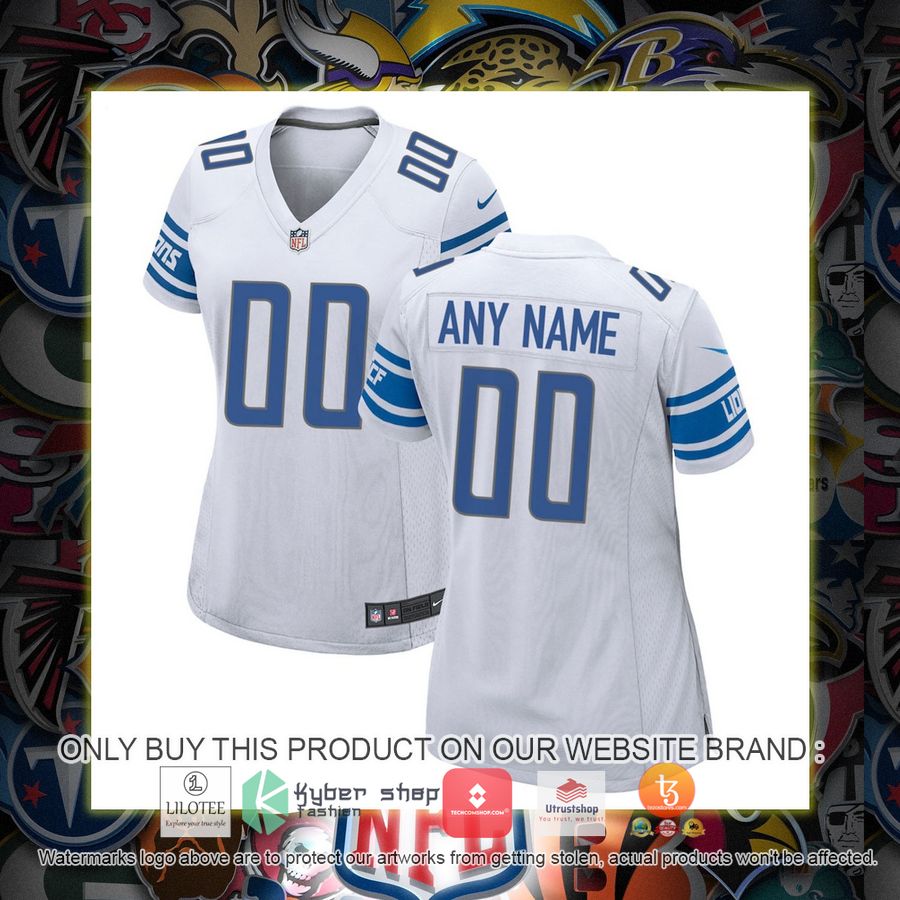 HOT Detroit Lions Nike Women's White Personalized Football Jersey 5 personalized detroit lions nike womens white football jersey 1 5290
