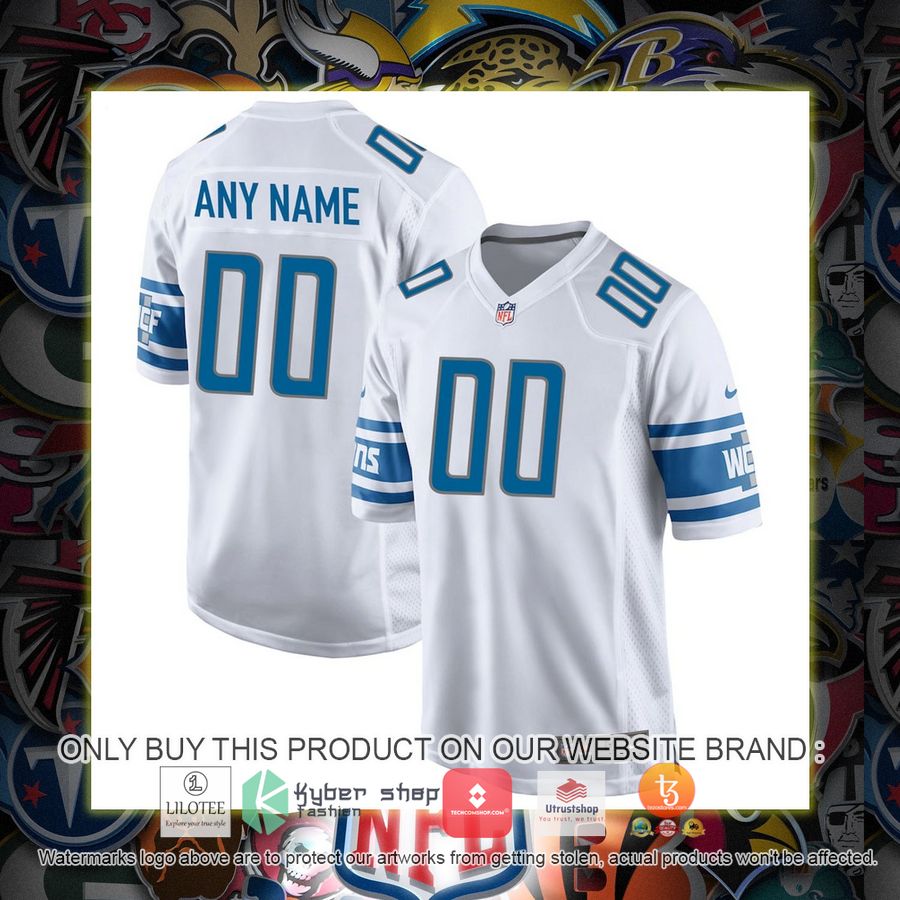 personalized detroit lions nike youth white football jersey 1 5316
