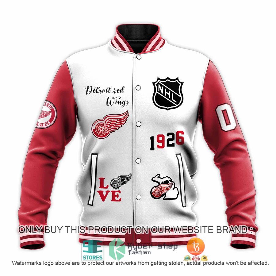personalized detroit red wings 1926 baseball jacket 2 22850