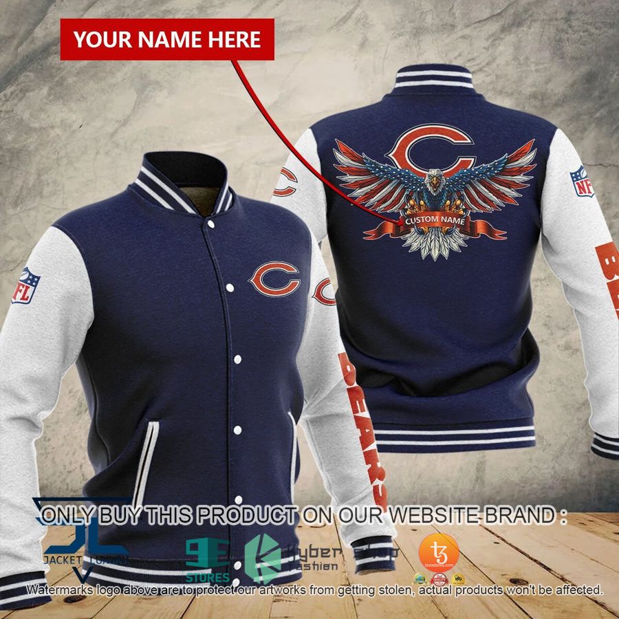 personalized eagle united states flag chicago bears baseball jersey 2 74522