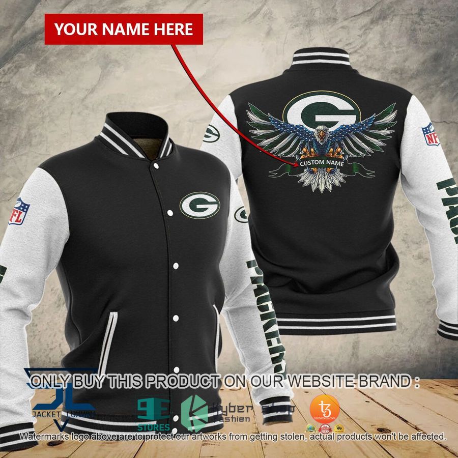 personalized eagle united states flag green bay packers baseball jersey 1 84620