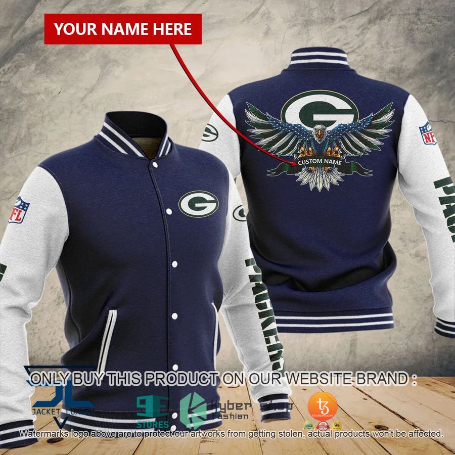 personalized eagle united states flag green bay packers baseball jersey 2 92616