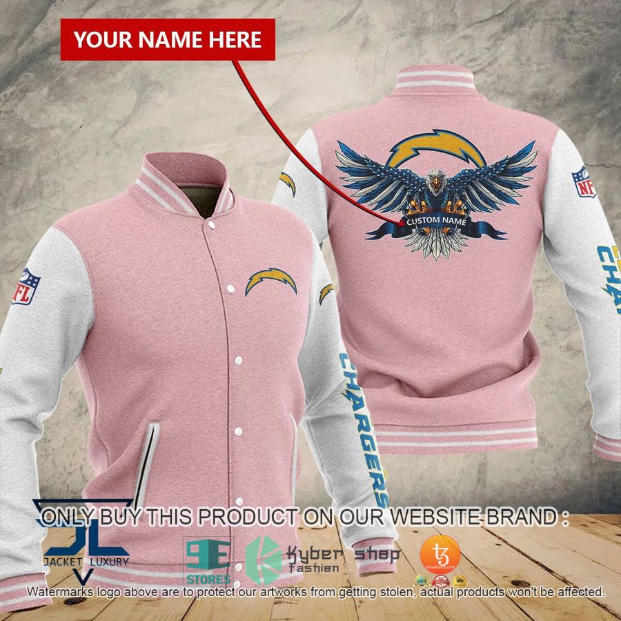 Personalized Eagle United States Flag Los Angeles Chargers Baseball Jersey 5 50904