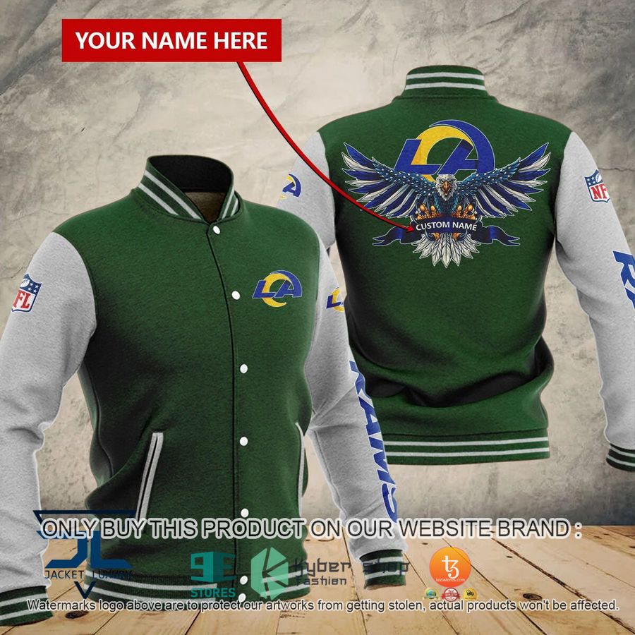 NEW Eagle United States flag Los Angeles Rams Varsity Jacket 6 personalized eagle united states flag los angeles rams baseball jersey 6 81301