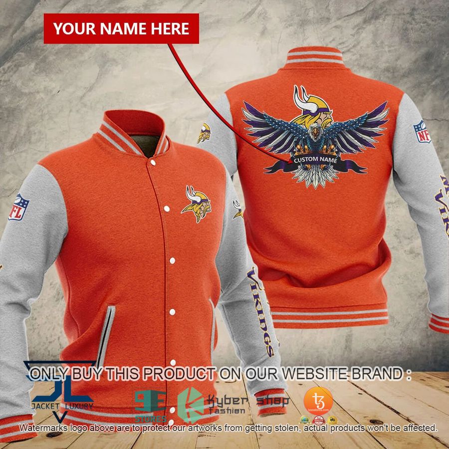 NEW Eagle United States flag Minnesota Vikings Varsity Jacket 4 personalized eagle united states flag minnesota vikings baseball jersey 4 21612