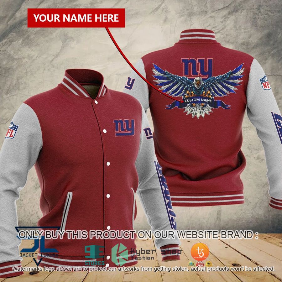 NEW Eagle United States flag New York Giants Varsity Jacket 3 personalized eagle united states flag new york giants baseball jersey 3 30519