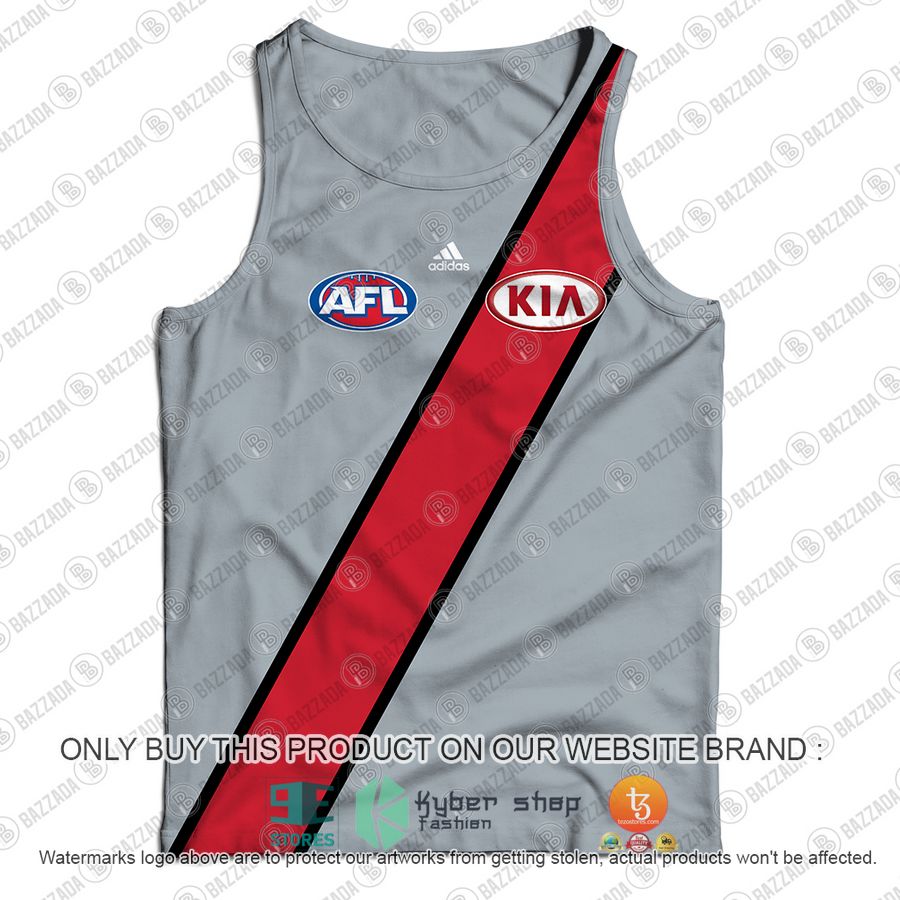 personalized essendon bombers afl vintage guernsey kia grey tank top 2 69752