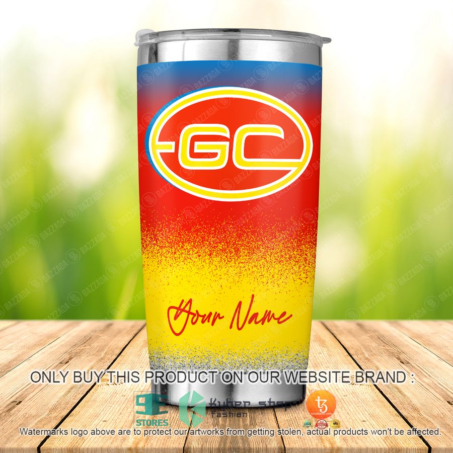 HOT Gold Coast Suns Personalized Tumbler 3 personalized gold coast suns tumbler 3 29842