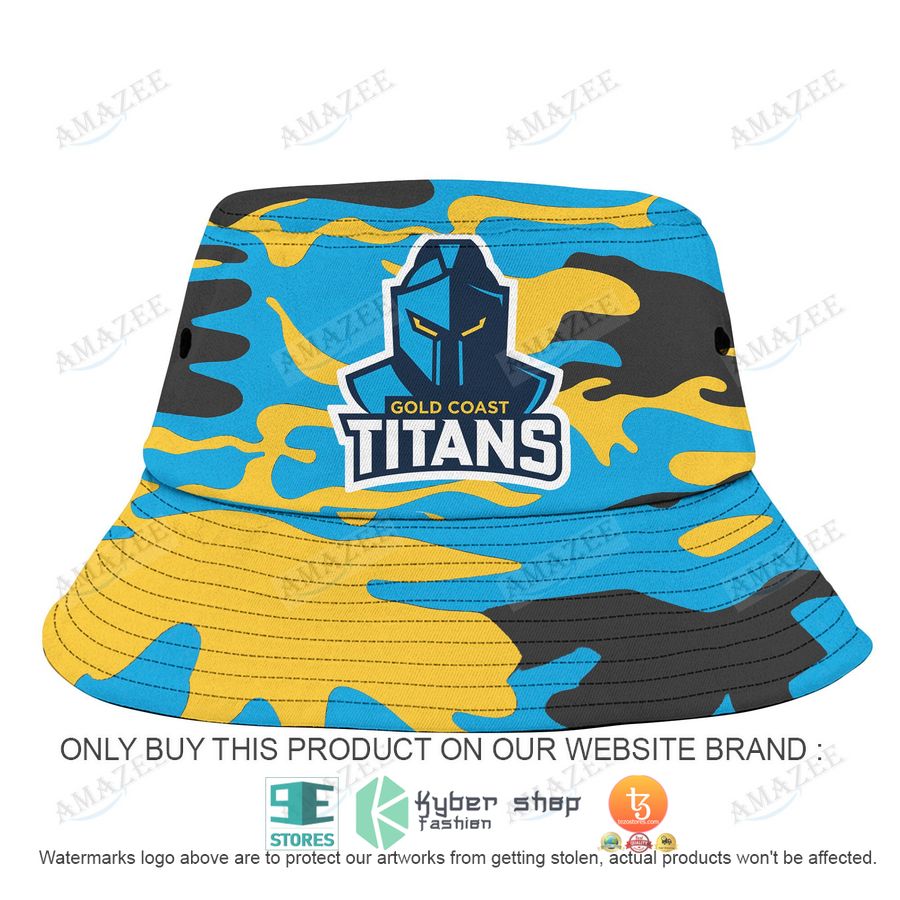 personalized gold coast titans camo bucket hat 1 20142