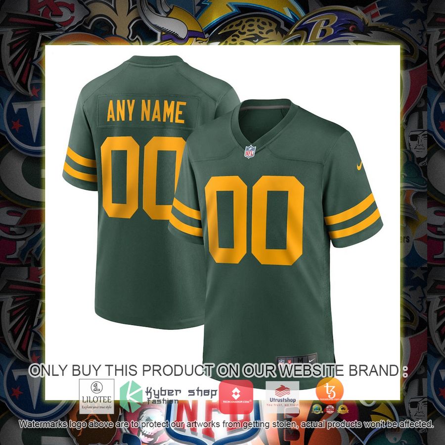 HOT Green Bay Packers Nike Alternate Green Personalized Football Jersey 5 personalized green bay packers nike alternate green football jersey 1 38583