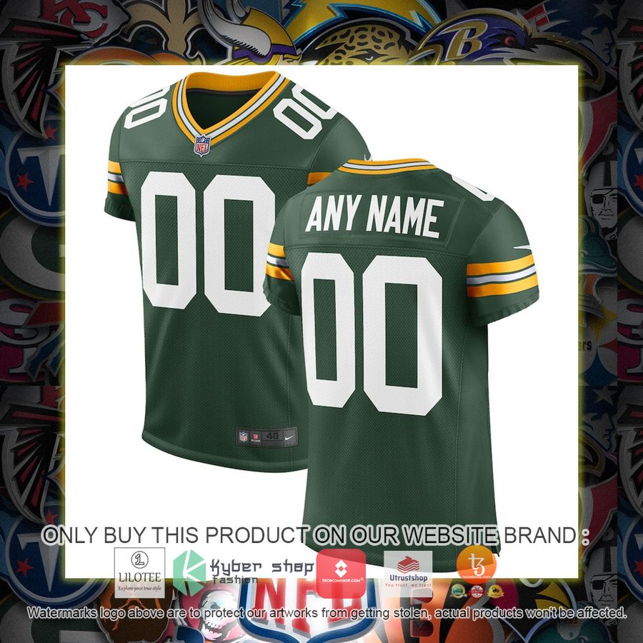 HOT Green Bay Packers Nike Classic Elite Green Personalized Football Jersey 4 personalized green bay packers nike classic elite green football jersey 1 17891
