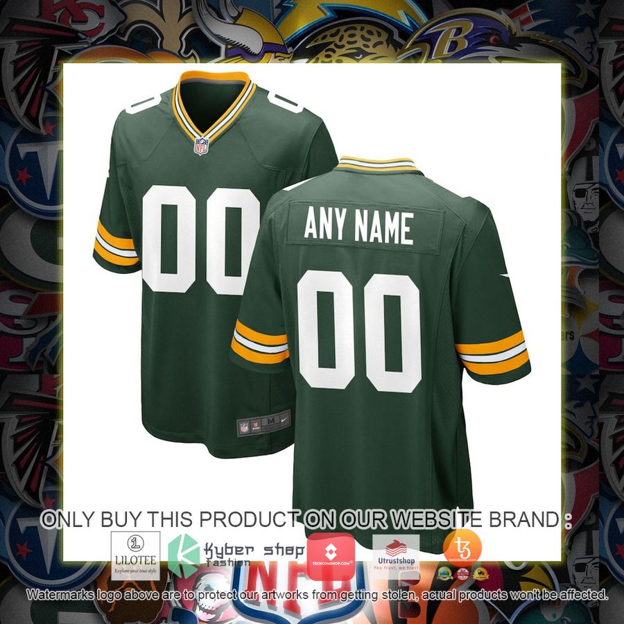HOT Green Bay Packers Nike Team Game Green Personalized Football Jersey 4 personalized green bay packers nike team game green football jersey 1 98514