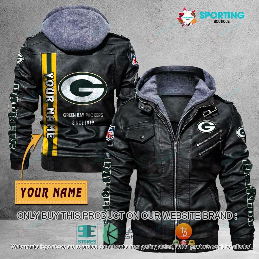 personalized green bay packers since 1919 leather jacket 1 72166