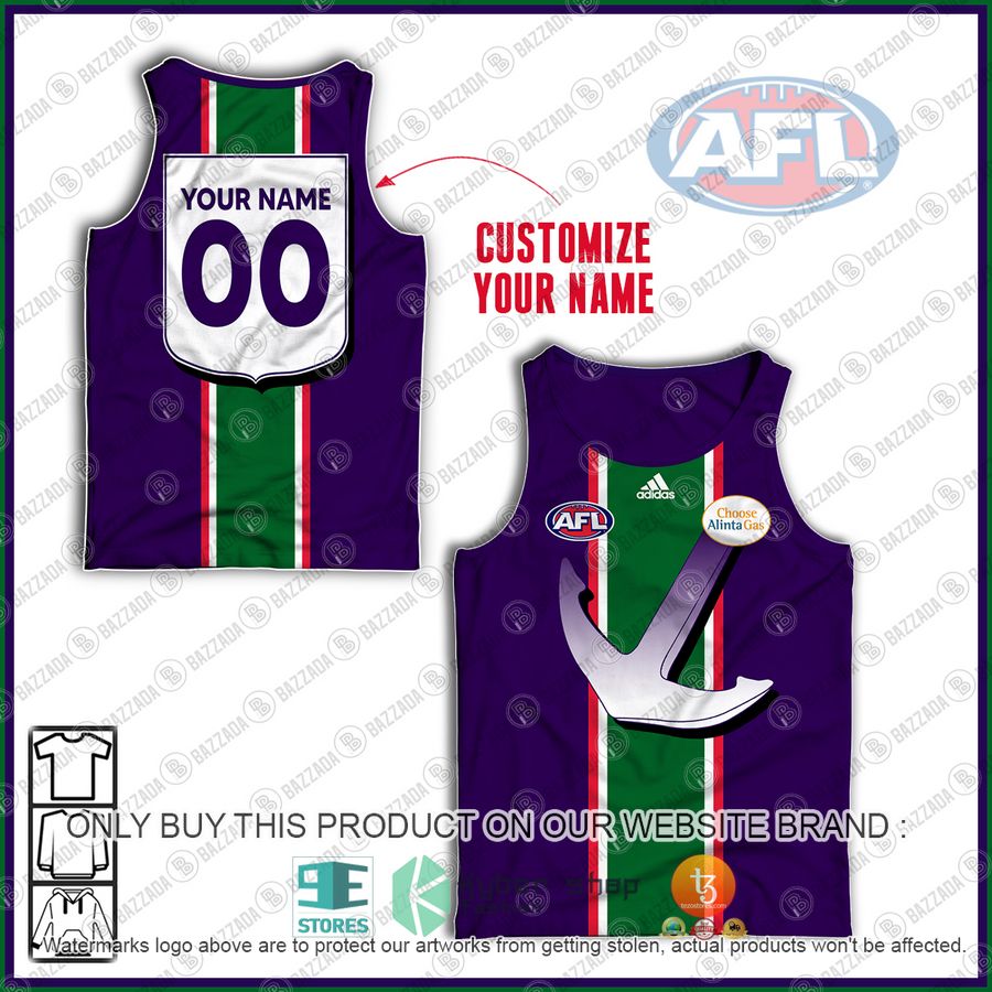 personalized guernsey fremantle dockers afl vintage choose alinta gas tank top 1 42801