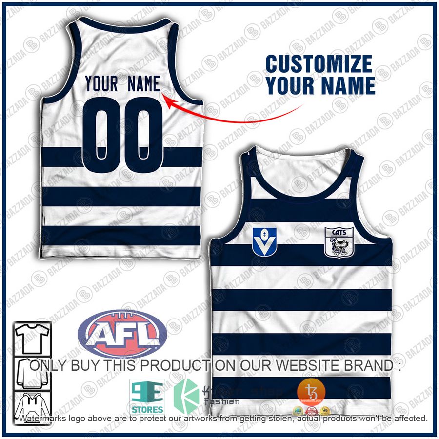 personalized guernsey geelong football club vintage retro afl guernsey 80s tank top 1 70051