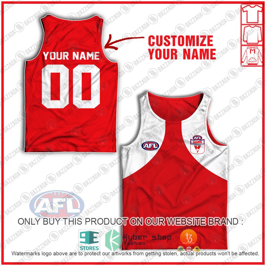 personalized guernsey sydney swans football club vintage retro afl tank top 1 71507