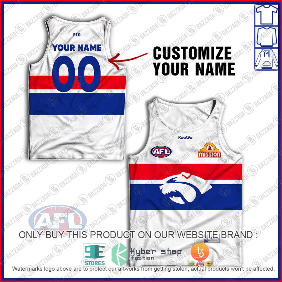 personalized guernsey western bulldogs away afl 2011 tank top 1 27984