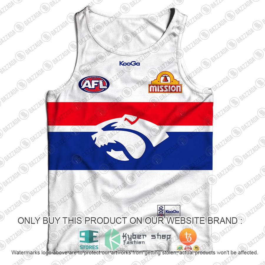 personalized guernsey western bulldogs away afl 2011 tank top 2 24880