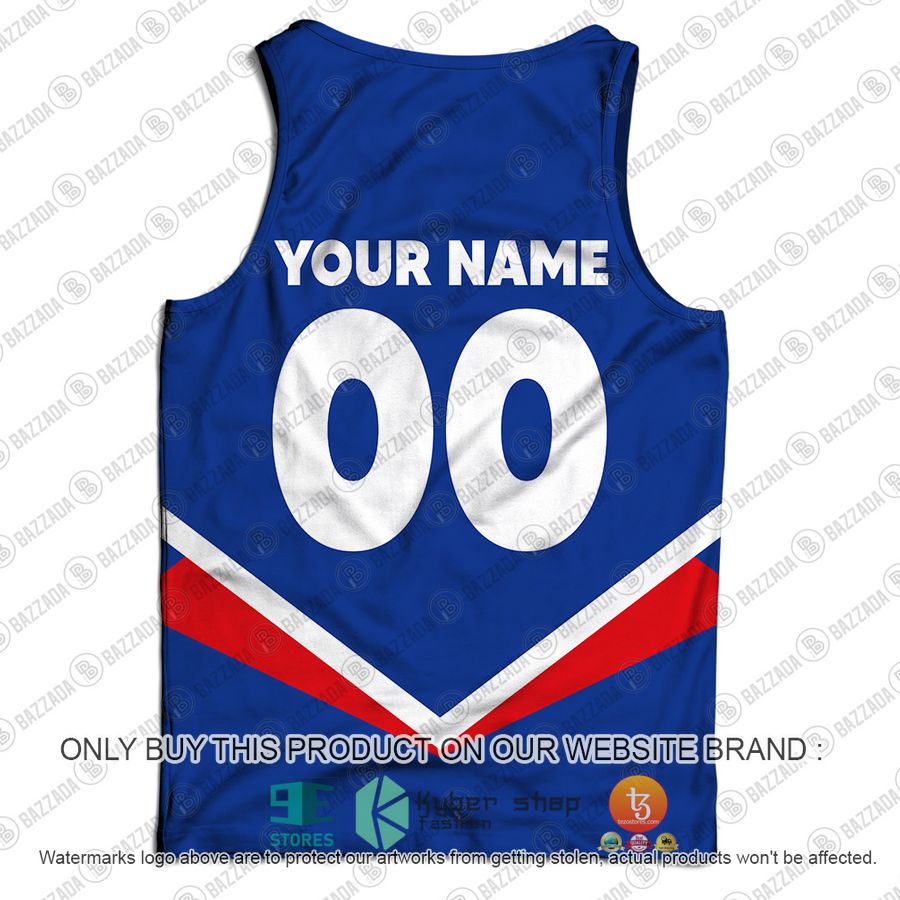 HOT Guernsey WESTERN BULLDOGS Football Club Vintage Retro AFL ICI Personalized Tank Top 3 personalized guernsey western bulldogs football club vintage retro afl ici tank top 3 10523