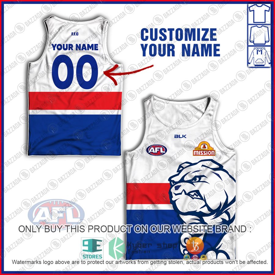 personalized guernsey western bulldogs football club vintage retro afl mission tank top 1 69818