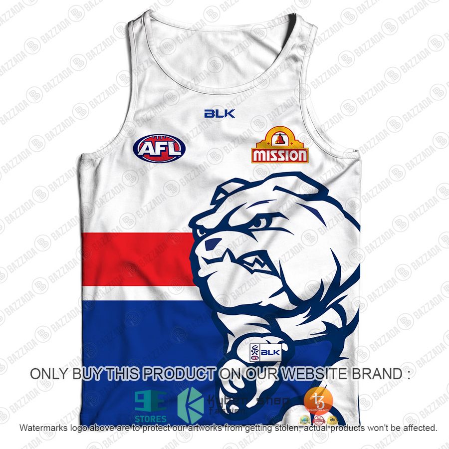 personalized guernsey western bulldogs football club vintage retro afl mission tank top 2 88953