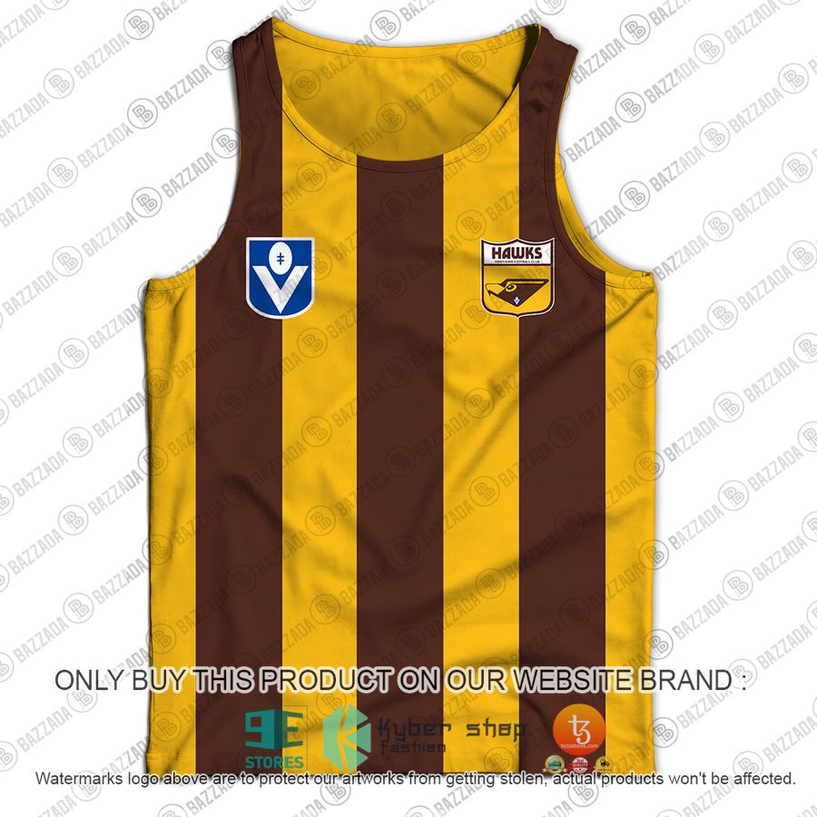 personalized hawthorn football club vintage retro afl guernsey 90s tank top 2 51680