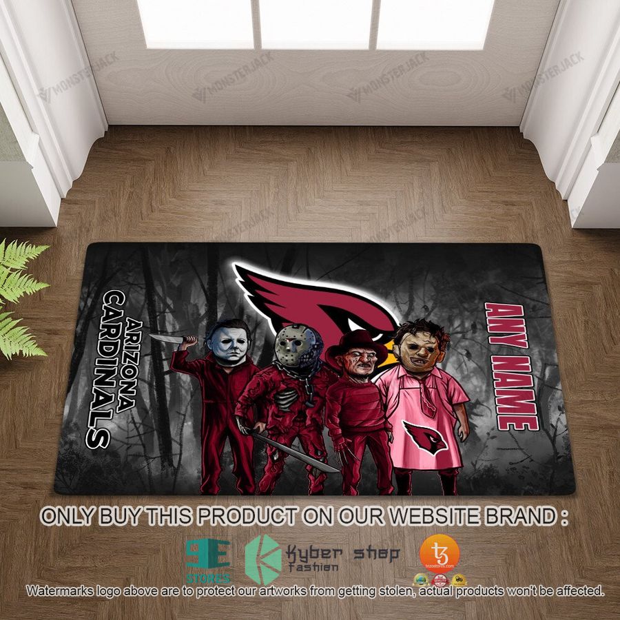 NEW Horror Characters Arizona Cardinals Custom Name Doormat 2 personalized horror characters arizona cardinals doormat 2 91416