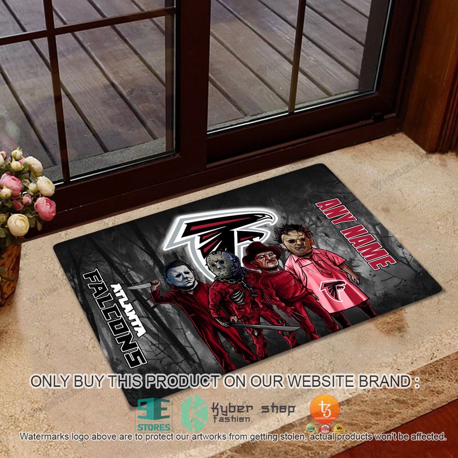 personalized horror characters atlanta falcons doormat 1 29888