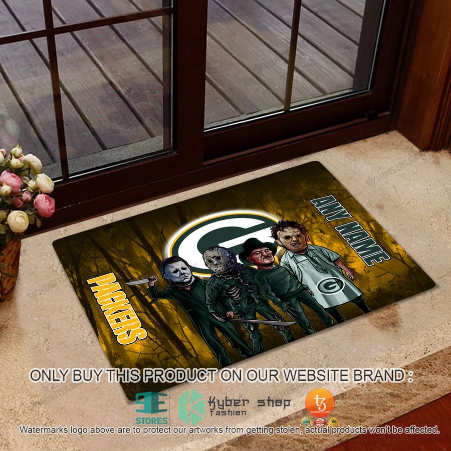 NEW Horror Characters Green Bay Packers Custom Name Doormat 8 personalized horror characters green bay packers doormat 1 97440