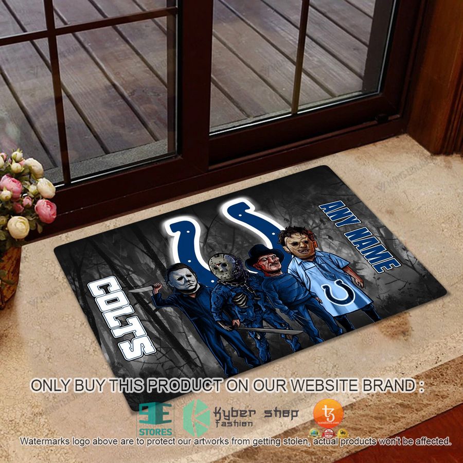 personalized horror characters indianapolis colts doormat 1 92421