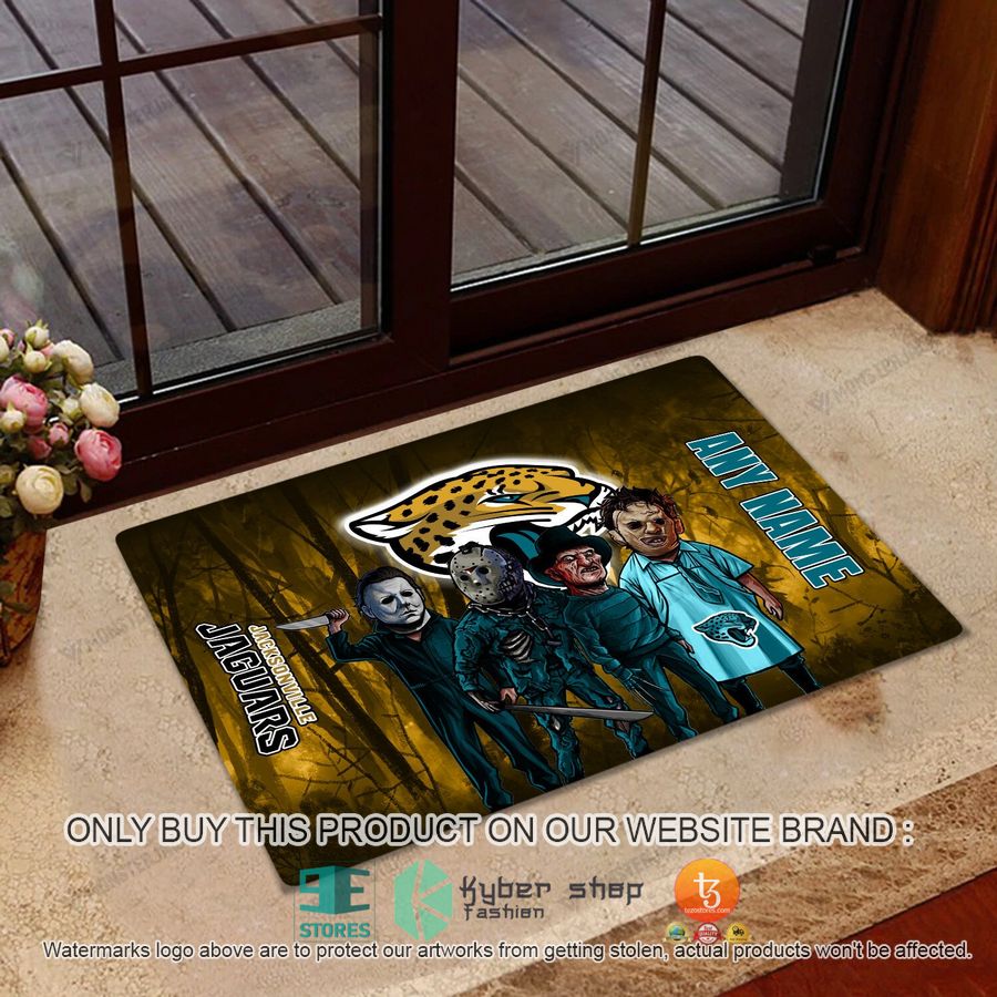 personalized horror characters jacksonville jaguars doormat 1 13239