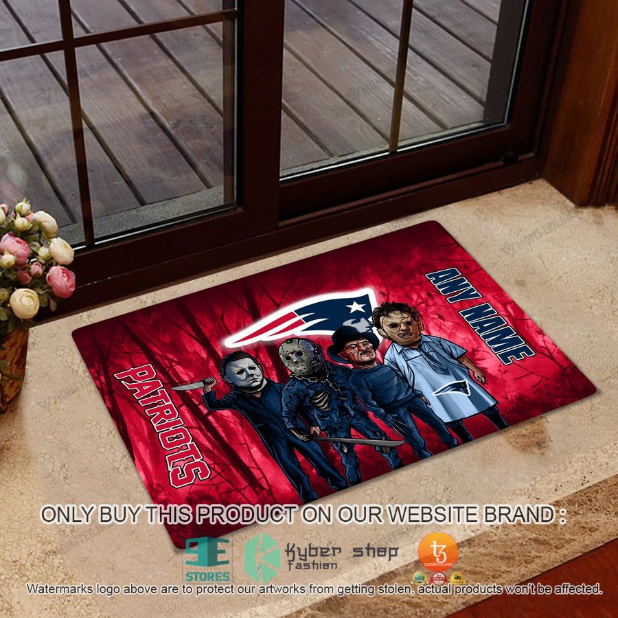 personalized horror characters new england patriots doormat 1 53237
