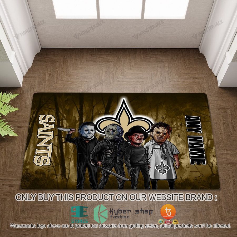 NEW Horror Characters New Orleans Saints Custom Name Doormat 3 personalized horror characters new orleans saints doormat 3 59938