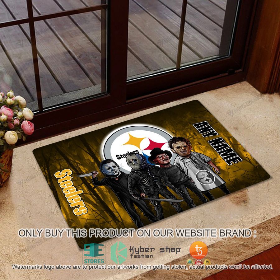 NEW Horror Characters Pittsburgh Steelers Custom Name Doormat 9 personalized horror characters pittsburgh steelers doormat 1 79162