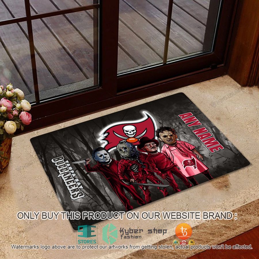 personalized horror characters tampa bay buccaneers doormat 1 57002