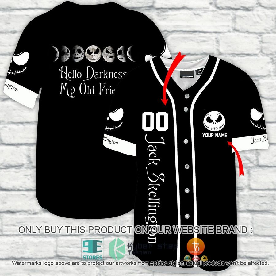 personalized horror halloween jack skellington baseball jersey 1 49822