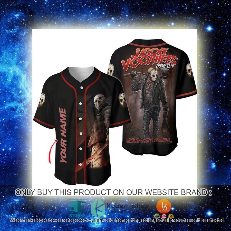 NEW Personalized Horror Jason Voorhees Friday The 13th Baseball Shirt 2 personalized horror jason voorhees friday the 13th baseball jersey 2 63007