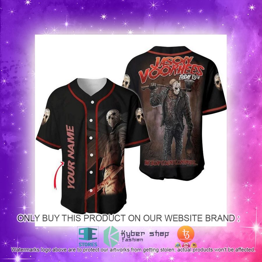 NEW Personalized Horror Jason Voorhees Friday The 13th Baseball Shirt 4 personalized horror jason voorhees friday the 13th baseball jersey 4 14302