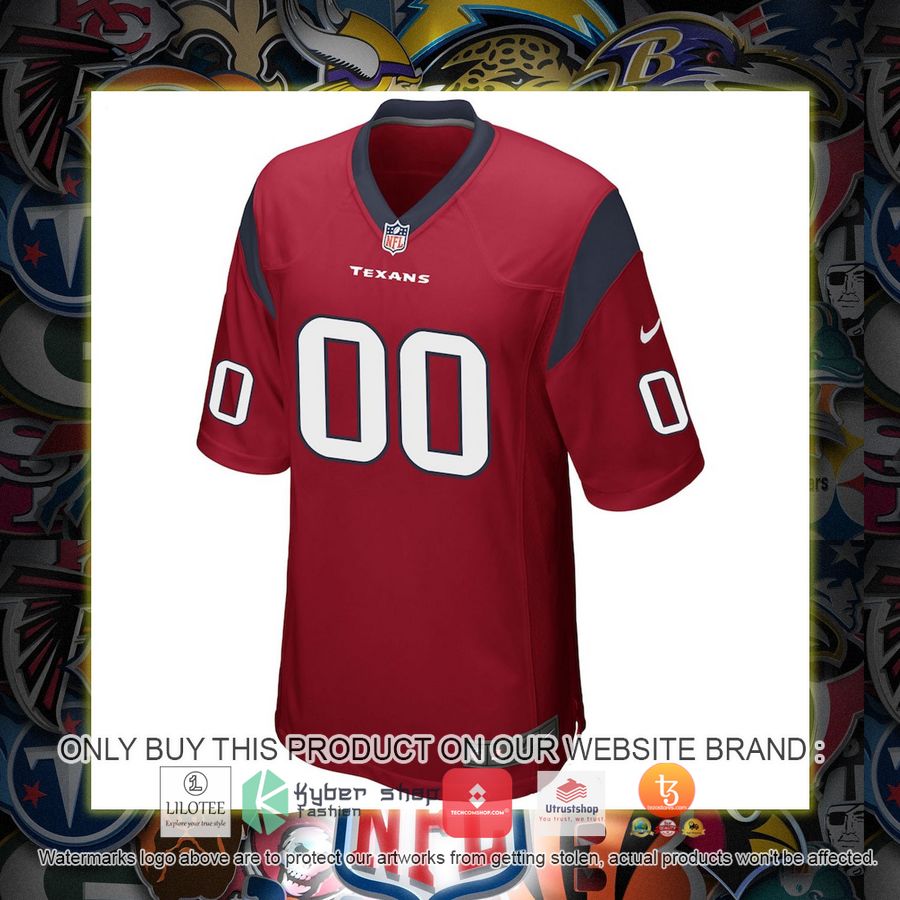 HOT Houston Texans Nike Youth Game Red Custom Football Jersey Shirt 2 personalized houston texans nike youth game red football jersey 2 47938