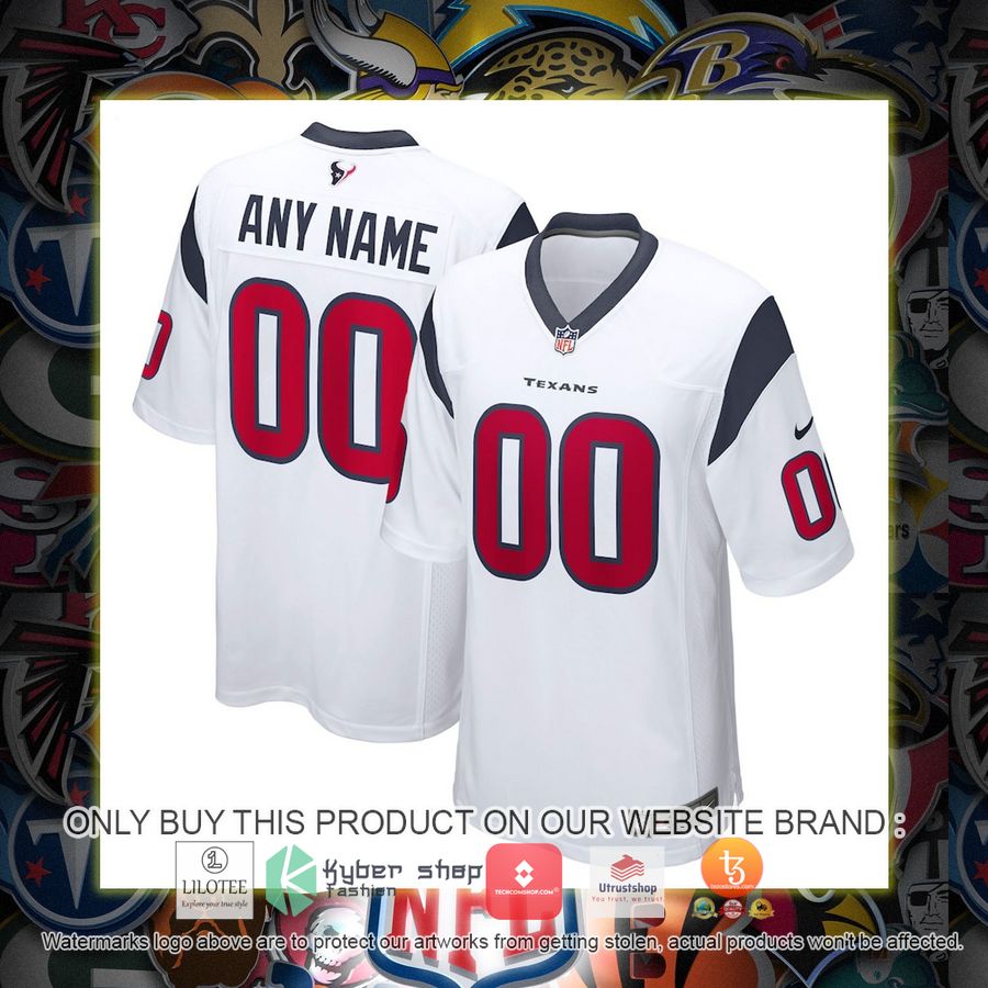 HOT Houston Texans Nike Youth White Personalized Football Jersey 1 personalized houston texans nike youth white football jersey 1 67195