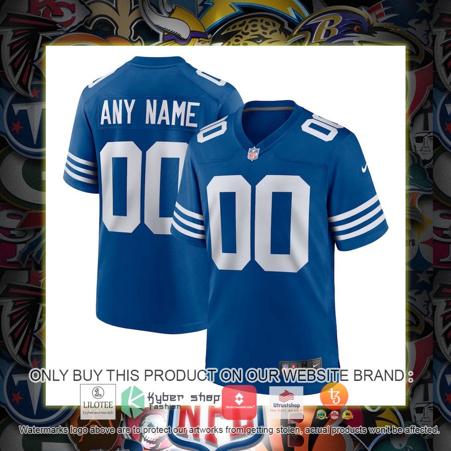 personalized indianapolis colts nike alternate royal football jersey 1 69115