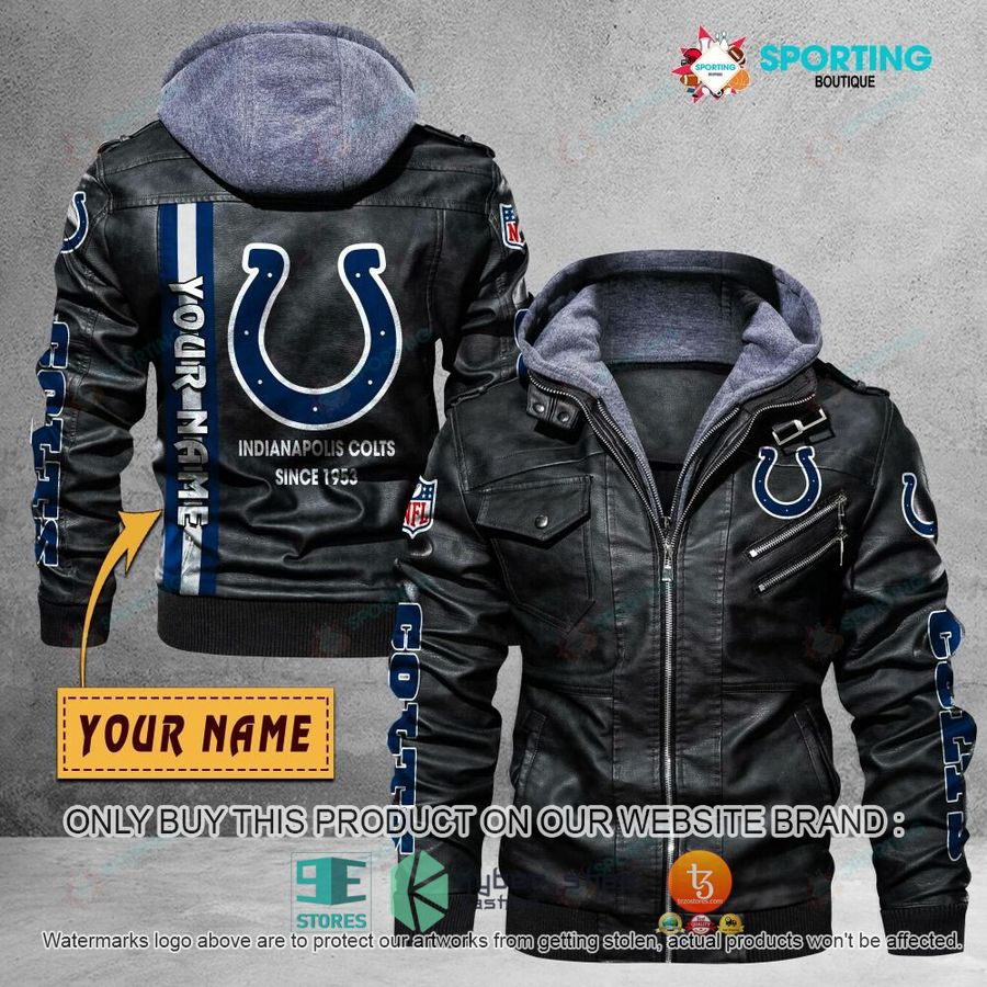 personalized indianapolis colts since 1953 leather jacket 1 67178